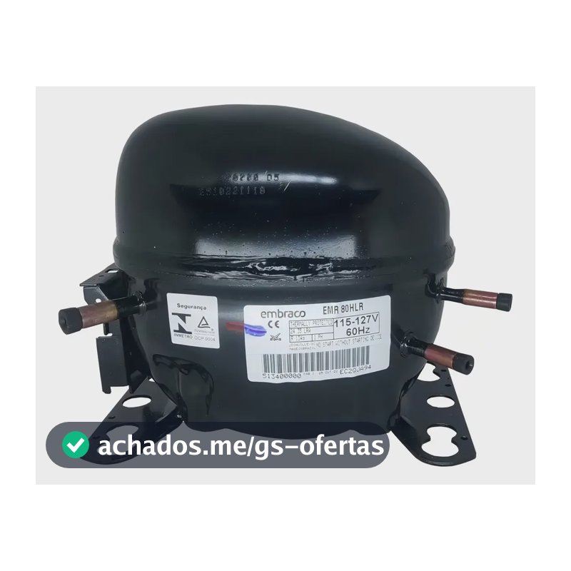 Compressor Embraco EMR80HLR 1/4+ R134A para Geladeira e Freezer