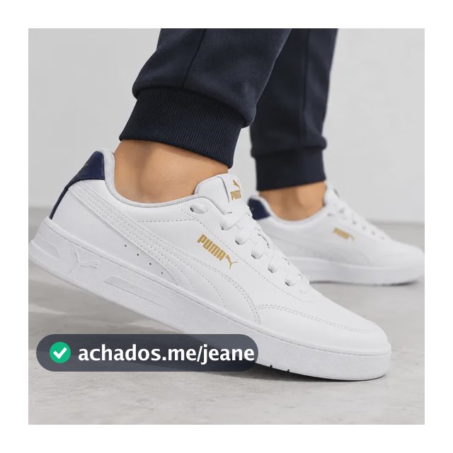 Tênis Puma Court Classic Clean Bdp Masculino Urbano Casual