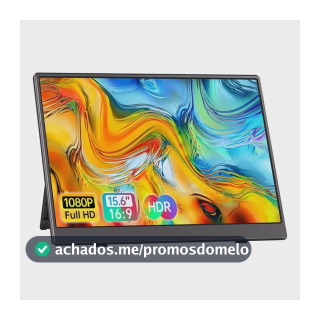 Monitor Portátil 15.6'' Tela Externa Hdr Ips 1080p Ultrafino Preto 127/220v