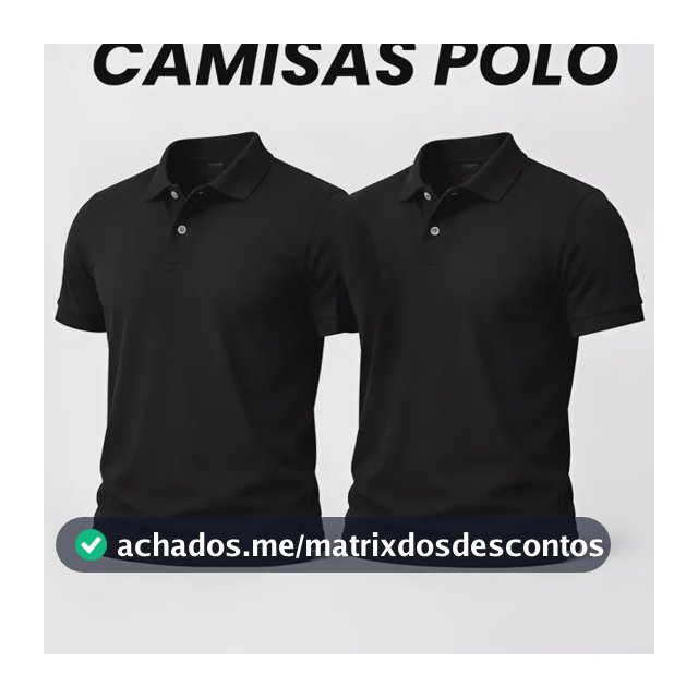 Kit 2 Camisa Gola Polo Masculina Básica Piquet Camiseta