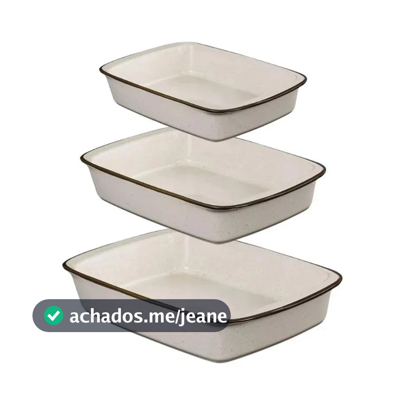 Jogo De 3 Travessas Refratária Tango Oxford Maresia Multicor