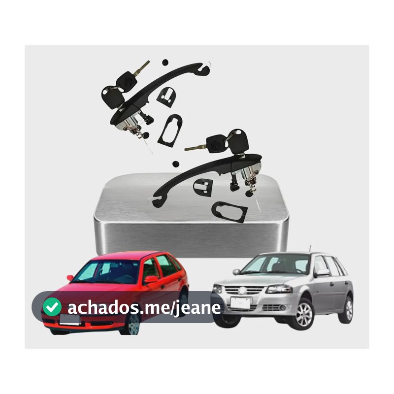 Par Maçaneta Gol G4 2006 2007 2008 2009 2010 Modelo 4 Portas Preto Dianteira