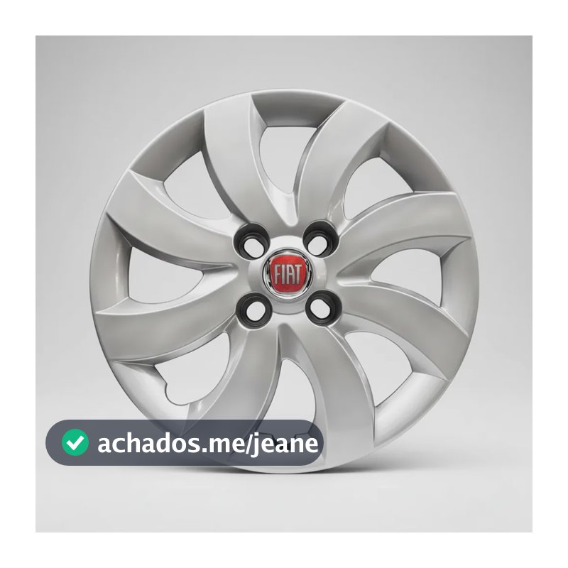 Jogo 4 Calota Aro 14 Fiat Palio Attractive Uno Siena Strada Prateado