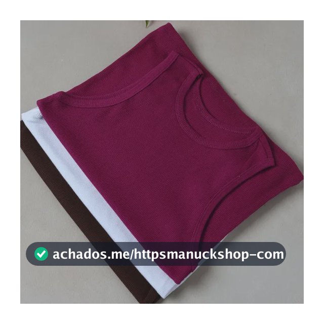 Kit 3 Blusas Regatas Femininas Caneladas Algodão Básicas
