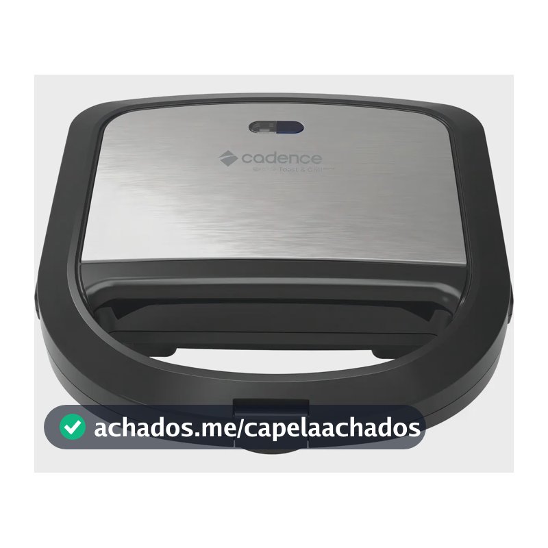 Sanduicheira Elétrica Cadence Toast & Grill Prime Inox Cor Inox/Preto