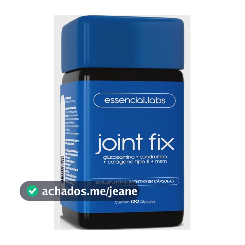 JOINT FIX com GLUCOSAMINA, CONDROITINA, COLÁGENO TIPO 2 e MSM - Fórmula Exclusiva para as Articulações com Máxima Concentração - 120 Cápsulas