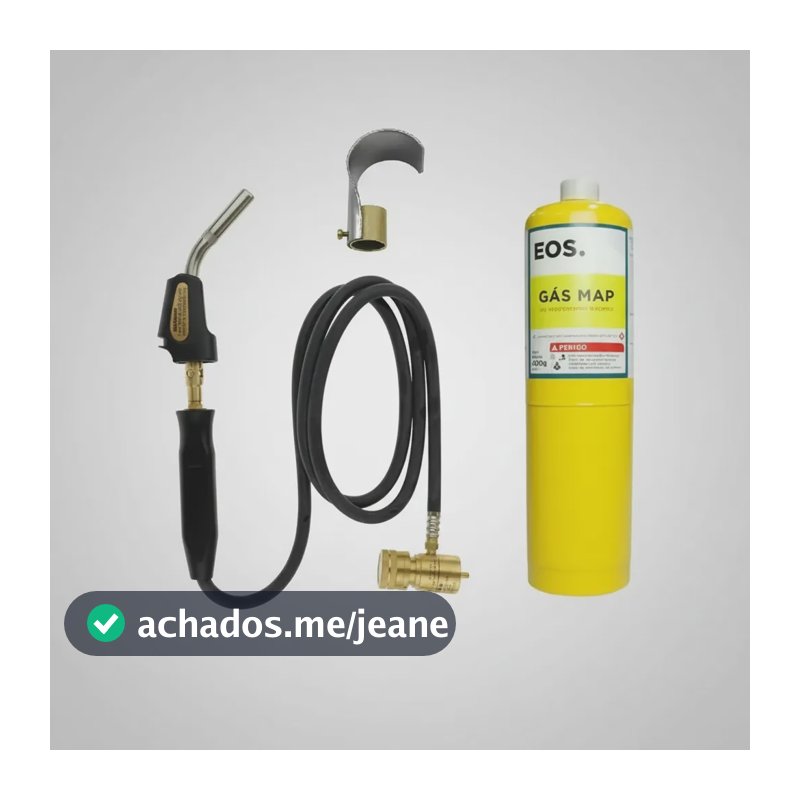 Conjunto Maçarico Automático Turbo C/ Mangueira + Refil Mapp