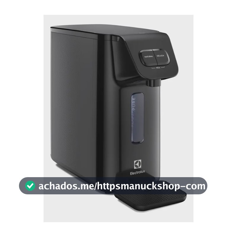 Purificador de Água Gelada Fria e Natural PE15P Electrolux Compacto Eletronico Placa Filtro refil 6 meses ou 3000l Bivolt - preto