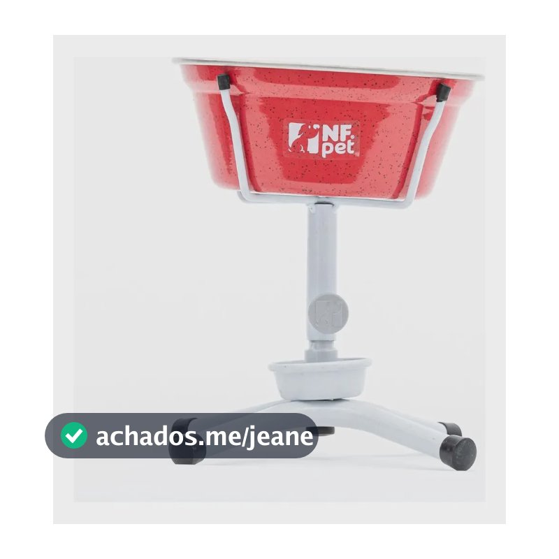 Comedouro Elevado Cães Antiformiga Pequeno Vermelho - 1.5l