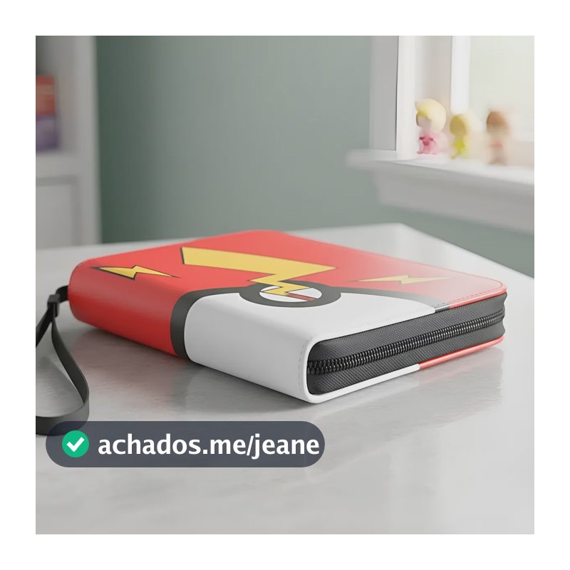 Fichário Pokémon Oficial 400 Cartas Zíper + 50 Folhas