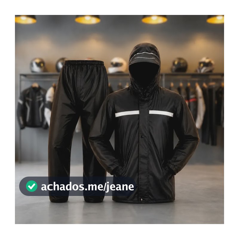 Capa De Chuva Motoqueiro Impermeável Reforçada Premium G 44 Ao 46