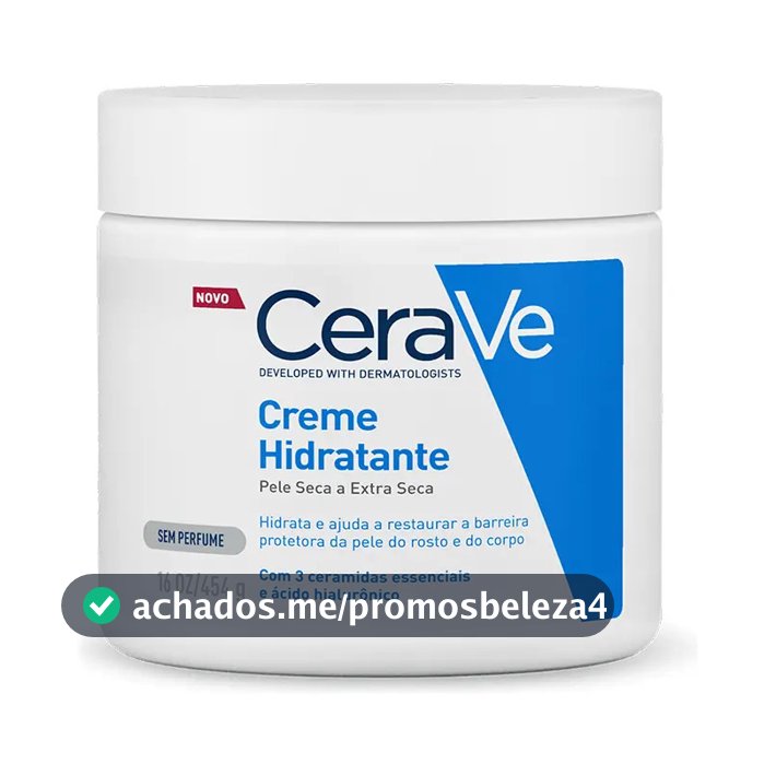 Creme Hidratante Corporal e facial para Pele Seca a Extra Seca Sem Perfume 454g CeraVe