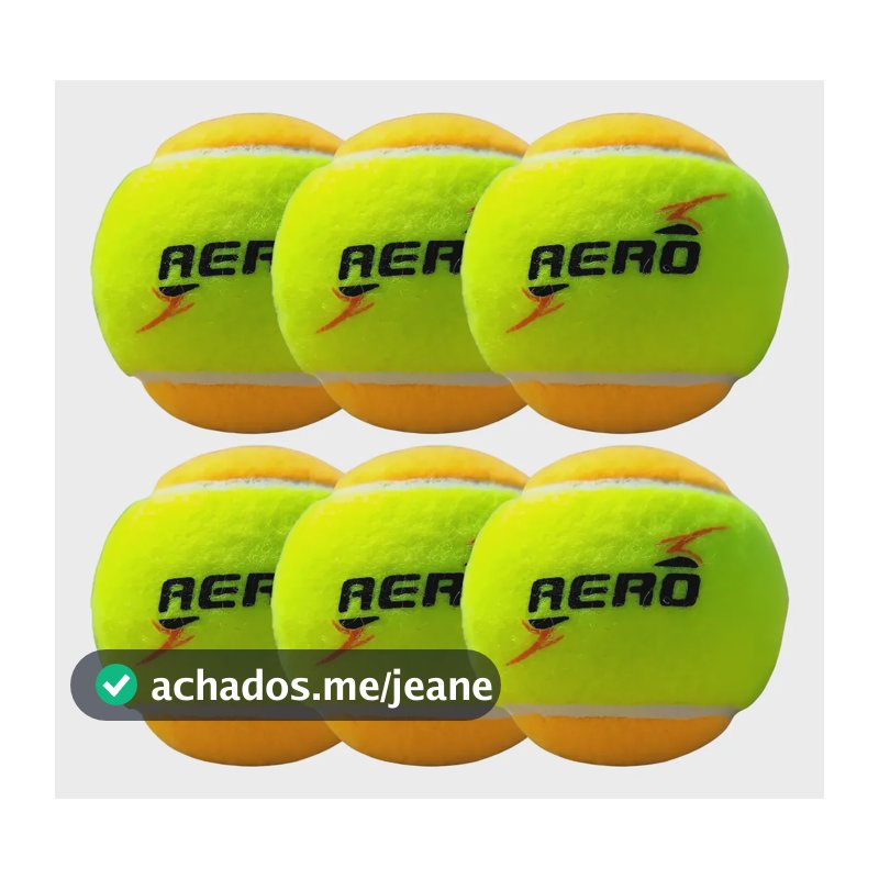 Kit Bola De Beach Tennis Aero Pro Itf Stage 2 - 6 Bolas Amarelo