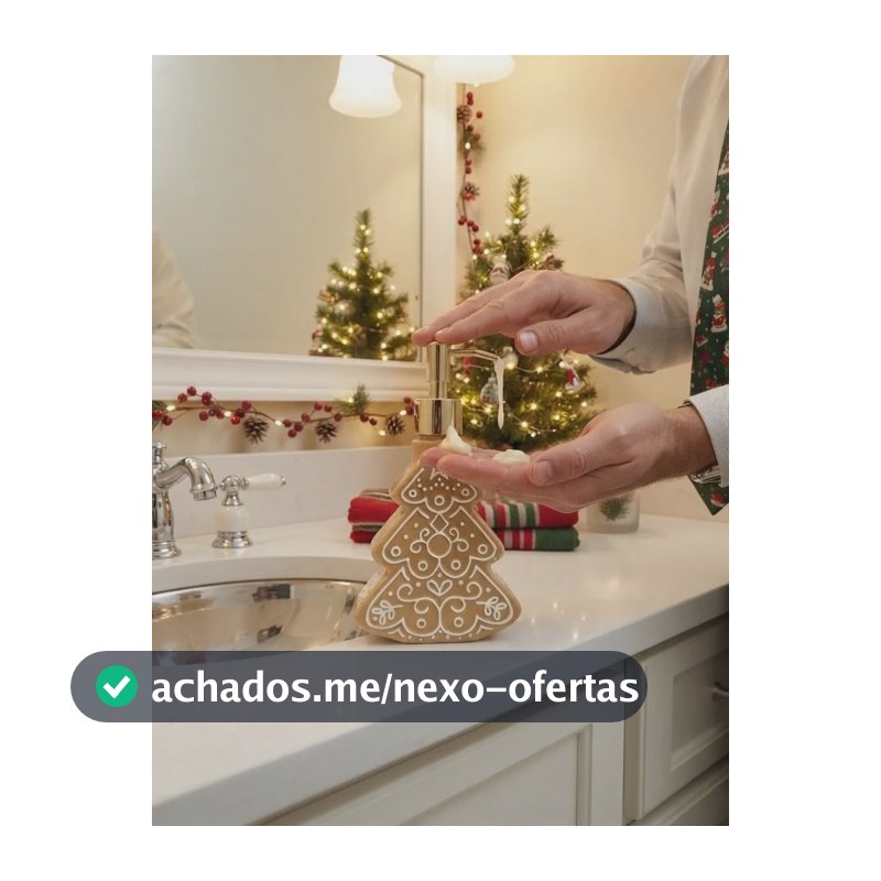 Porta Sabonete Liquido Decoração Natalina Modelo Fofos 250ml Pinheirinho