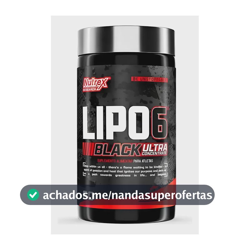 Lipo 6 Black Ultra Concentrado - Nutrex 60 Caps Sem Sabor