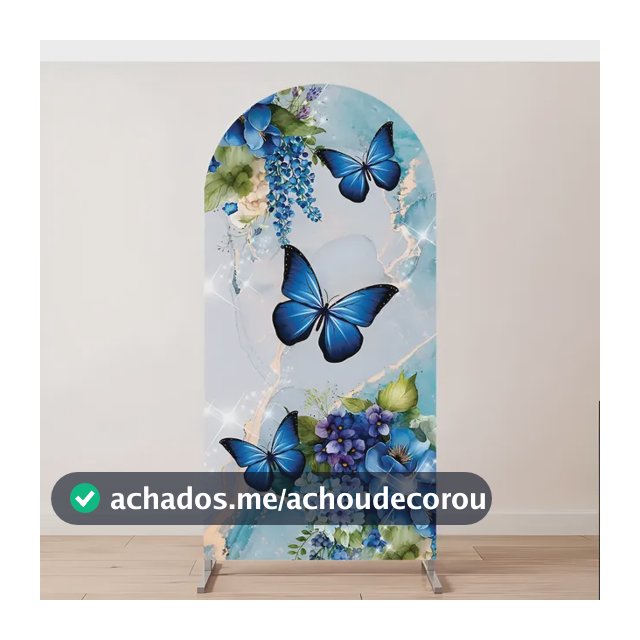 Painel Festa Decorativo Romano Borboleta 3d 200x100cm