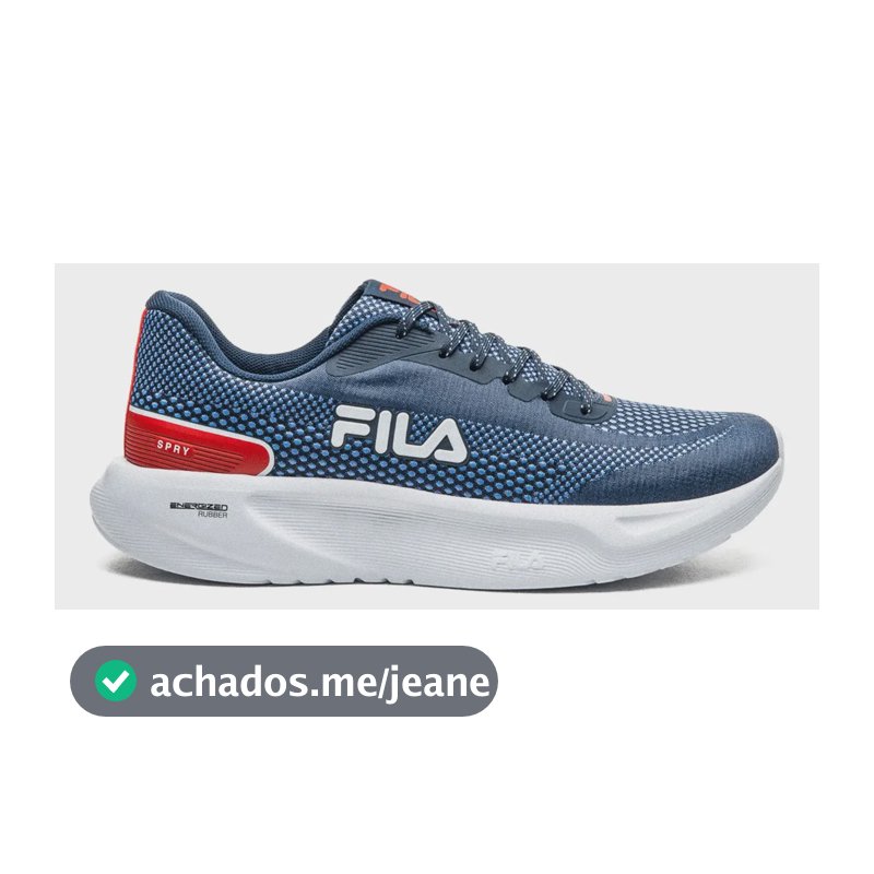 Tênis Fila Spry Masculino Original Academia Confortável Marinho/branco/vermelho 42 Br