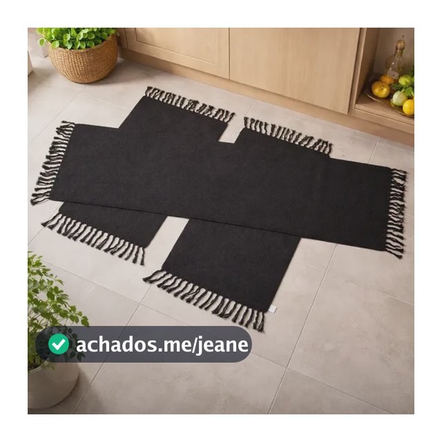 Jogo Cozinha 3 Peças  Passadeira + 2 Tapetes