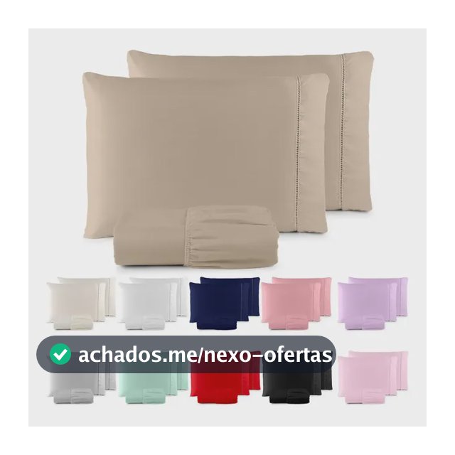 Jogo De Lençol Casal Padrão 3 Pçs 400 Fios C/ Elástico Hotel Cáqui Liso