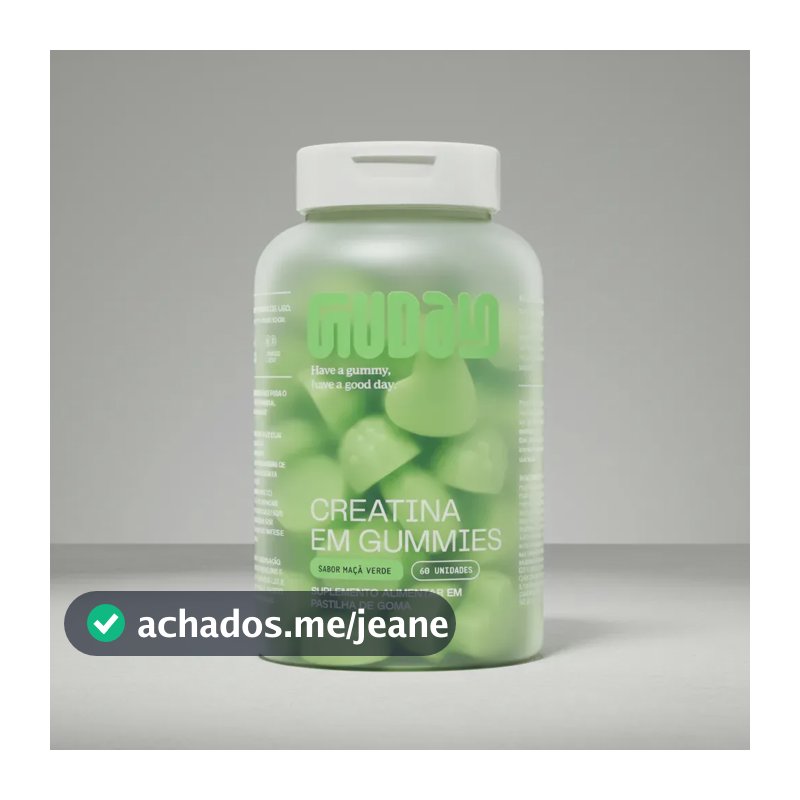 Creatina Monohidratada Gumway Maçã Verde Guday 60 Gomas Maçã Verde