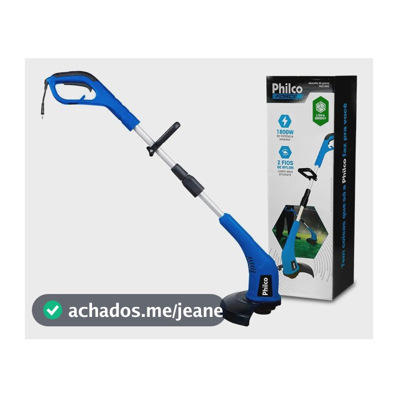 Aparador De Grama 1.800w Bipartido Pag180 Philco 127v 127v Azul E Preto
