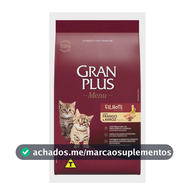 Ração Granplus Para Gatos Filhotes Sabor Frango E Arroz 3kg