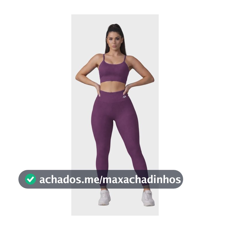 Conjunto Fitness Feminino Canelado Cós Alto Vinho Canelada Gg
