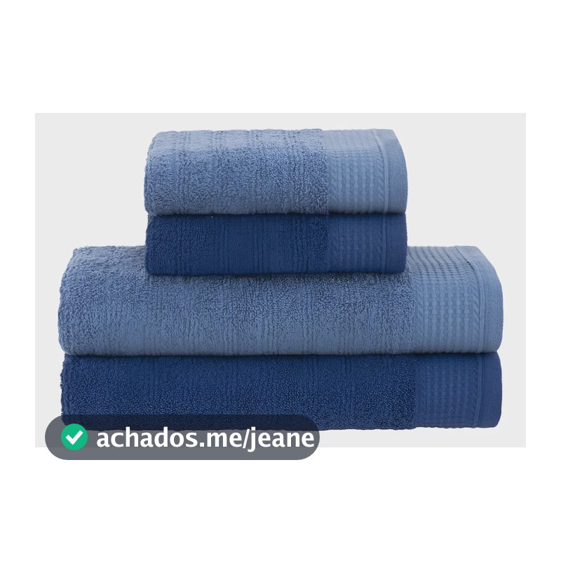 Jogo De Toalhas Buddemeyer Brisa Banho 4 Cor Azul/azul