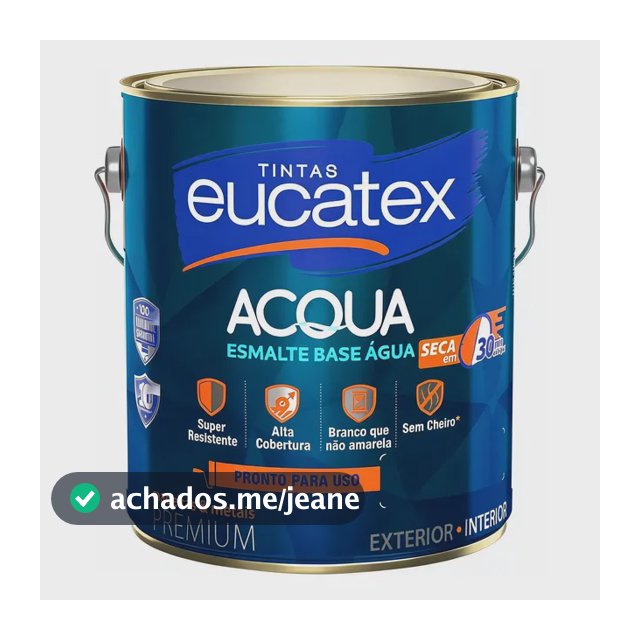 Tinta Esmalte Base Água Sem Cheiro Ferro E Madeira 3,6l Branco Acetinado Branco