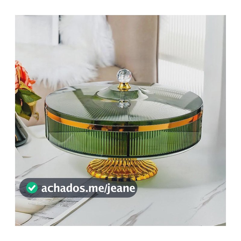 Plato De Postre Y Frutas De Lujo, Modelo Nuevo Verde