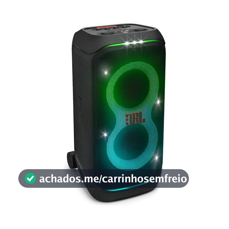 Caixa de Som JBL PartyBox Stage 320 Bluetooth Portátil Com Show de Luzes e Resistente a Respingos – 240W RMS Preta
