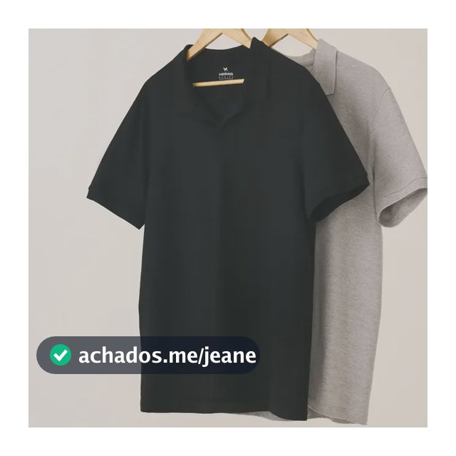 Kit Com 2 Camisas Polo Básicas Masculinas Em Piquet Hering