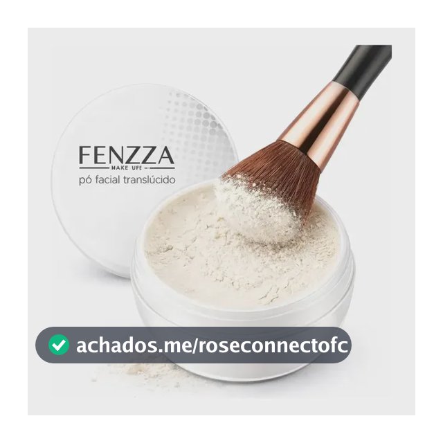 Pó Translúcido Facial Solto Fenzza Selar Maquiagem Branco