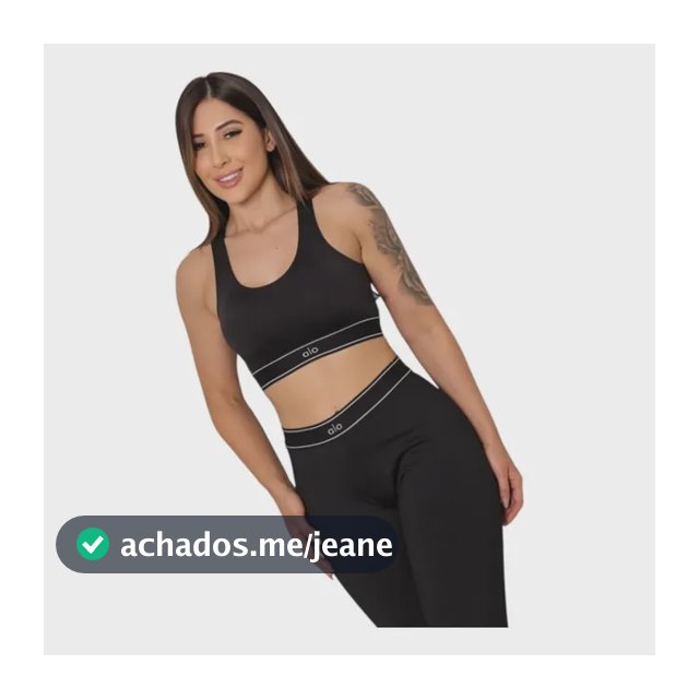 Conjunto Esportivo Fitness Feminino Alo Academia Top Legging