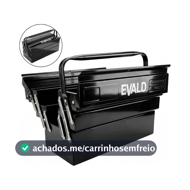 Caixa Ferramenta 5 Gavetas Black Reforçada Tramontina Evald