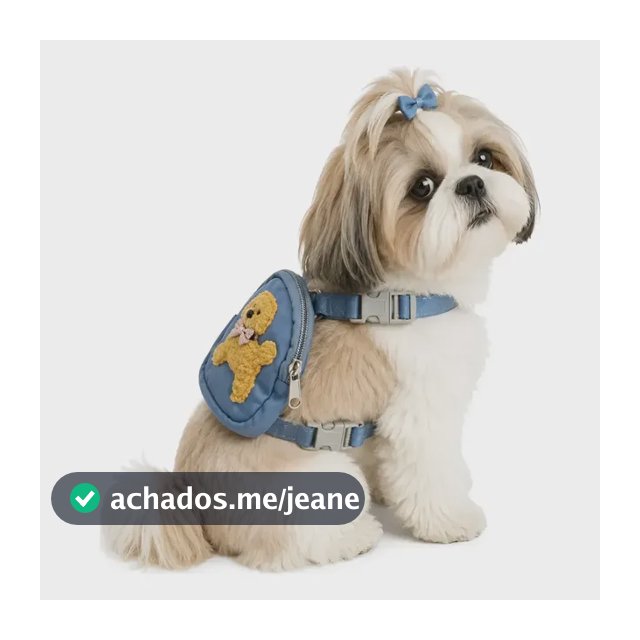 Coleira Guia Com Mochilinha Cachorro Pet Animais Estimação