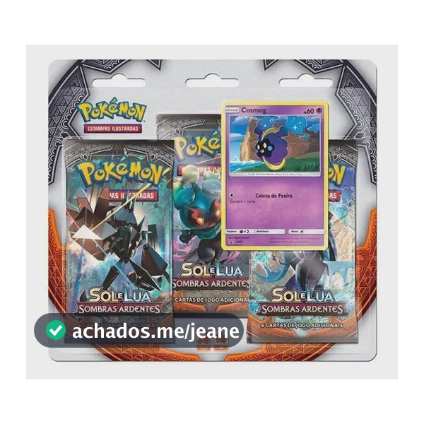 Blister Triplo Pokemon Sol E Lua Copag Diversos Modelos Idioma Português Triple Pack Pokemon Sombras Ardentes