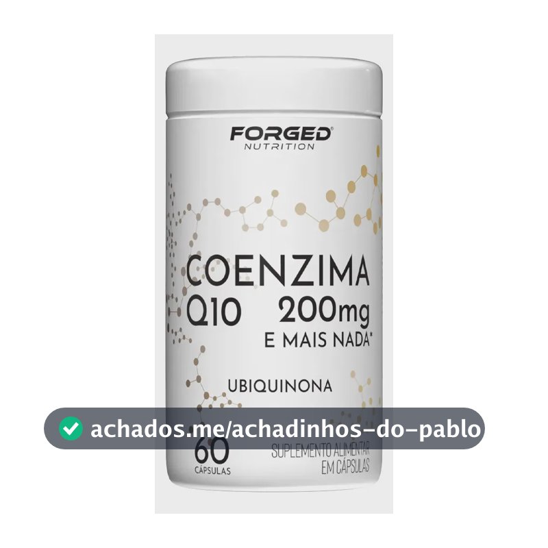 Coenzima Q10 200mg Pura Alta Concentração 60 Cápsulas - Forged Nutrition Sem Sabor