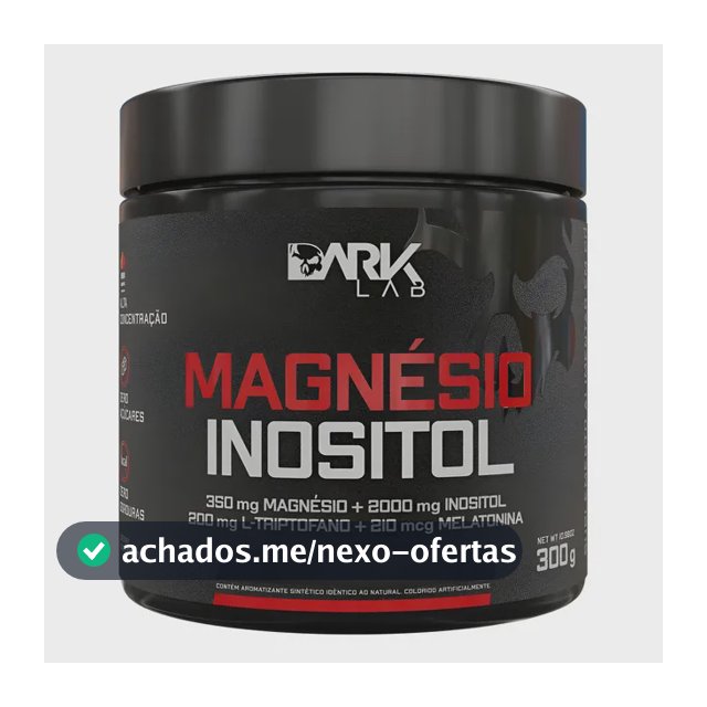 Magnésio E Inositol Taurina Melatonina 300g Dark Lab Maracujá - 50 Doses