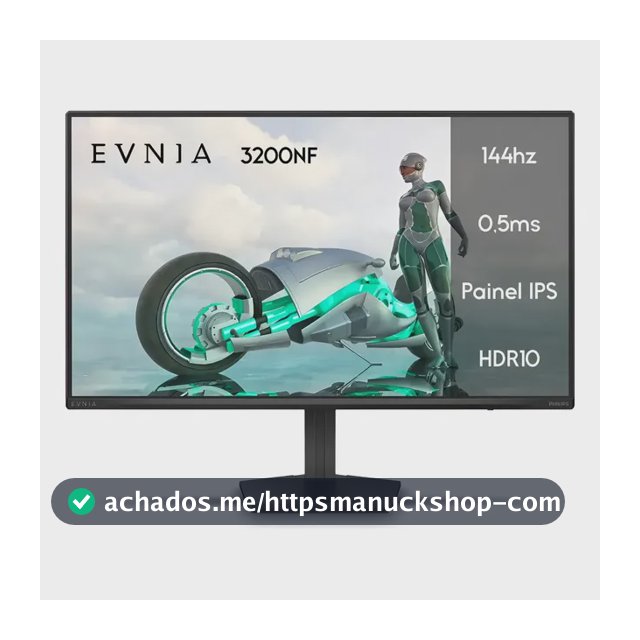 Monitor Gamer Phillips 24 Evnia Ips 144hz 0.5ms Wide Fullhd Preto 127/220v
