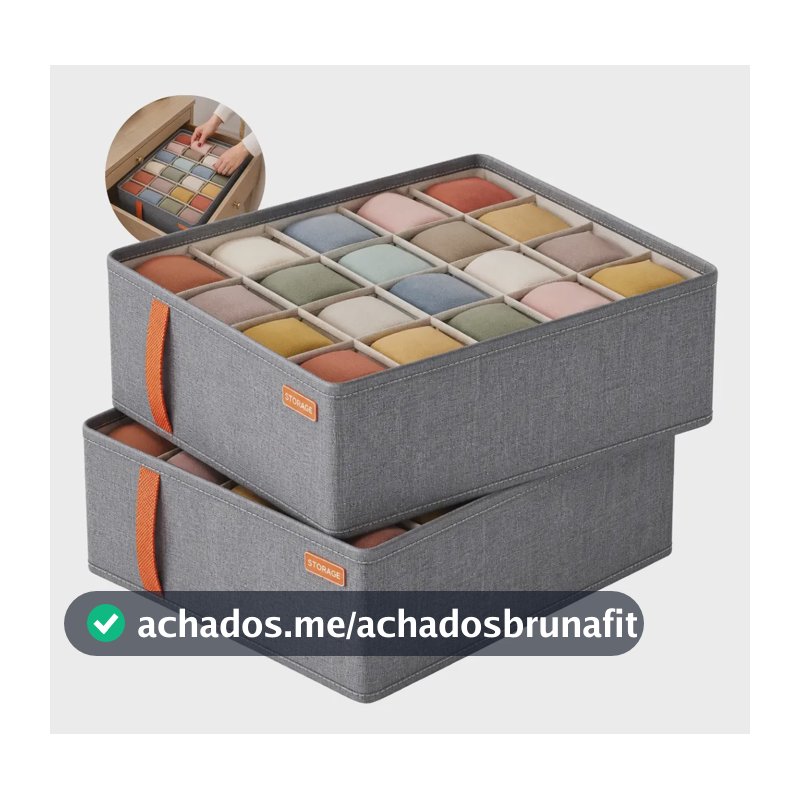 Kit 2 Organizador Gaveta Colmeia Calcinha Cueca Meia Roupa Kit C/2