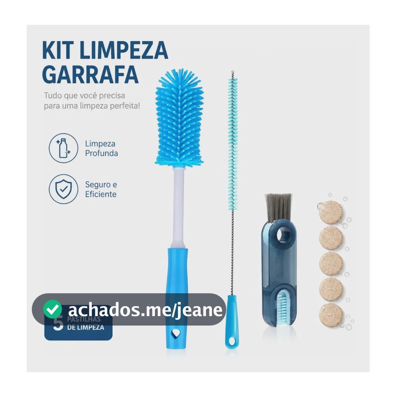 Escova Limpeza Mamadeira Copos Espuma Macia Limpeza Completa Cor Azul Celeste