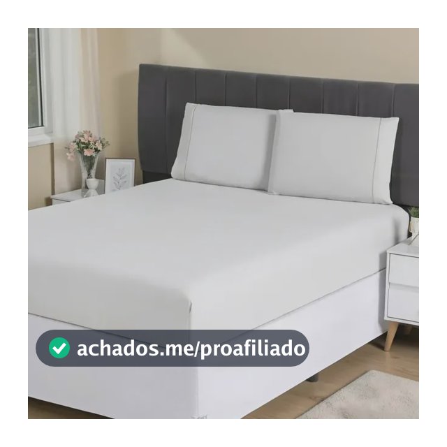 Jogo De Lençol Queen Micropercal 400 Fios Sofisticado 3pç Branco Liso