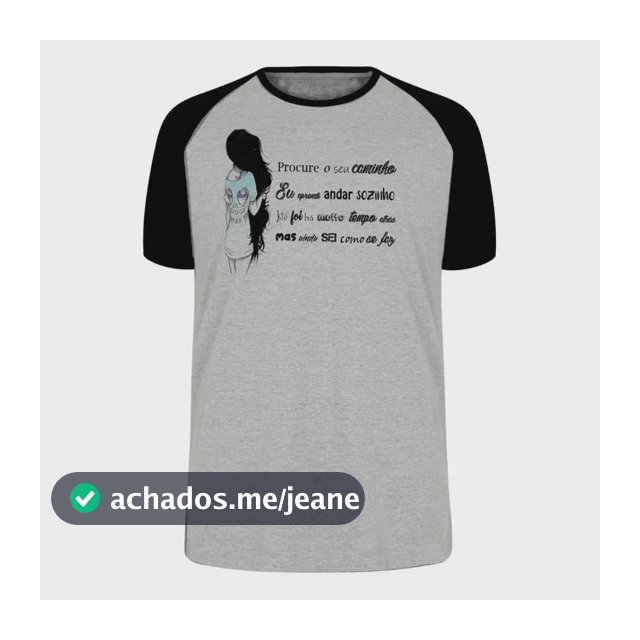 Camiseta Luxo Procure Seu Caminho Menina Frase Andar Sozinho