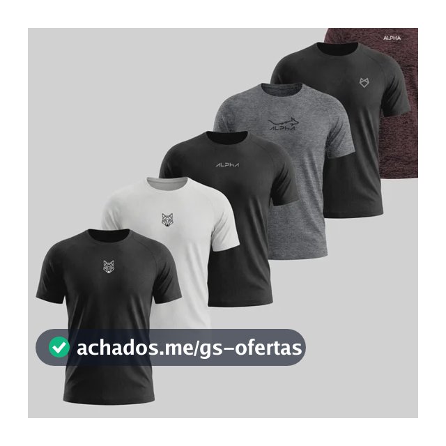 Kit 6 Camisetas Mais Procuradas Alpha
