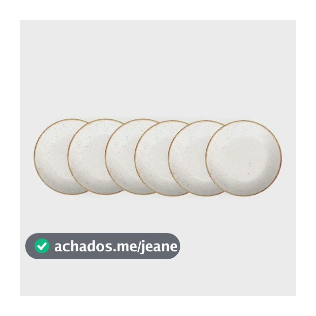 Conjunto De 6 Pratos Fundo Porcelana Rustico Tramontina 22cm