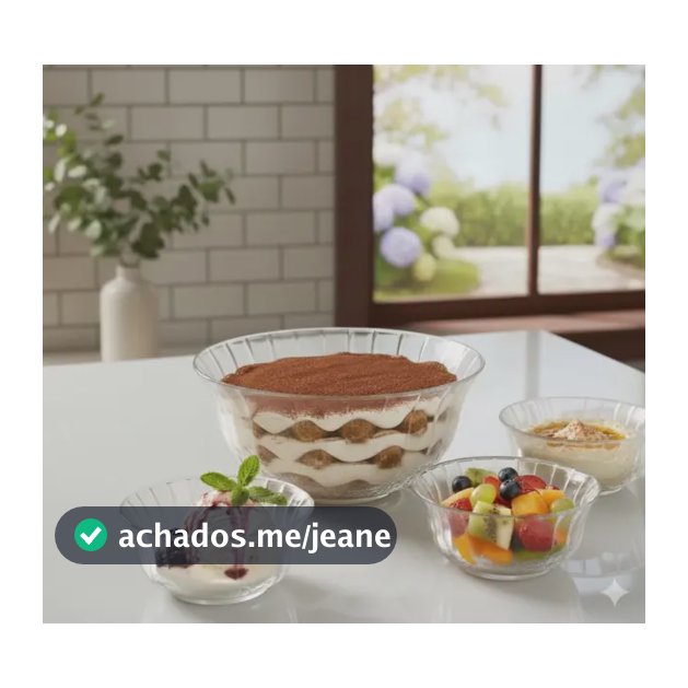 Conjunto De Bowls De Vidro Konia  7 Peças Transparente