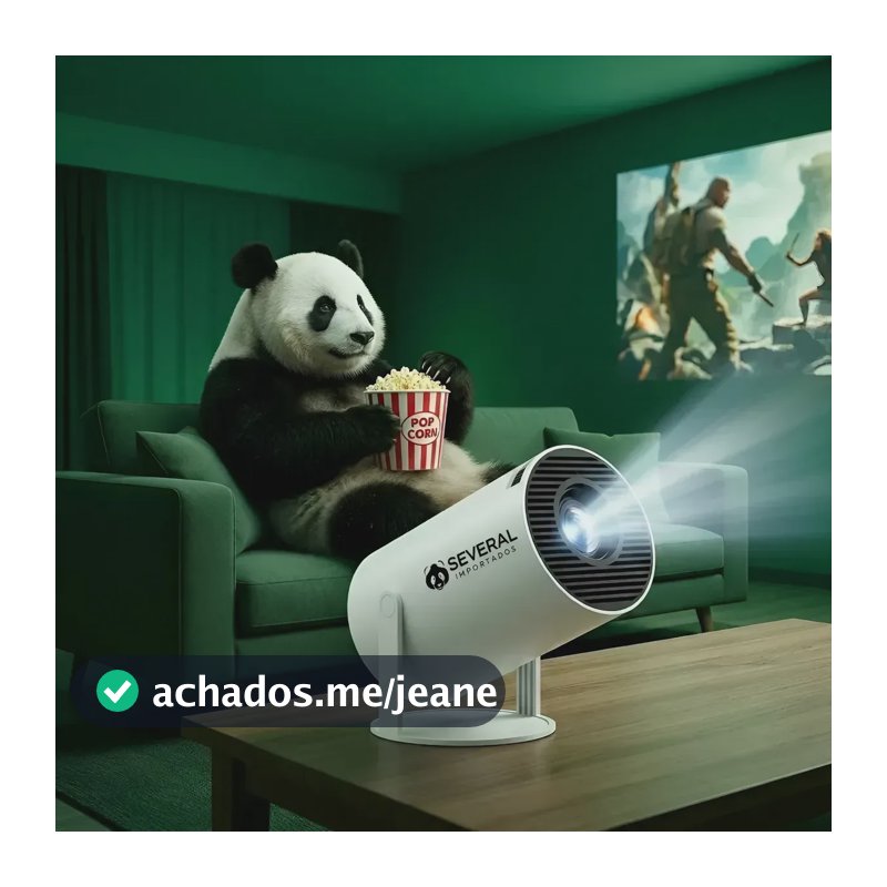 Mini Projetor Several HY300 Portátil Smart Android 11.0 WiFi 5G Bluetooth Suporte a Full HD 1080p e 4K Ultra HD Multimídia Home Cinema Home Theater Tela Grande Cinema em Casa Filmes Séries Vídeos Stre