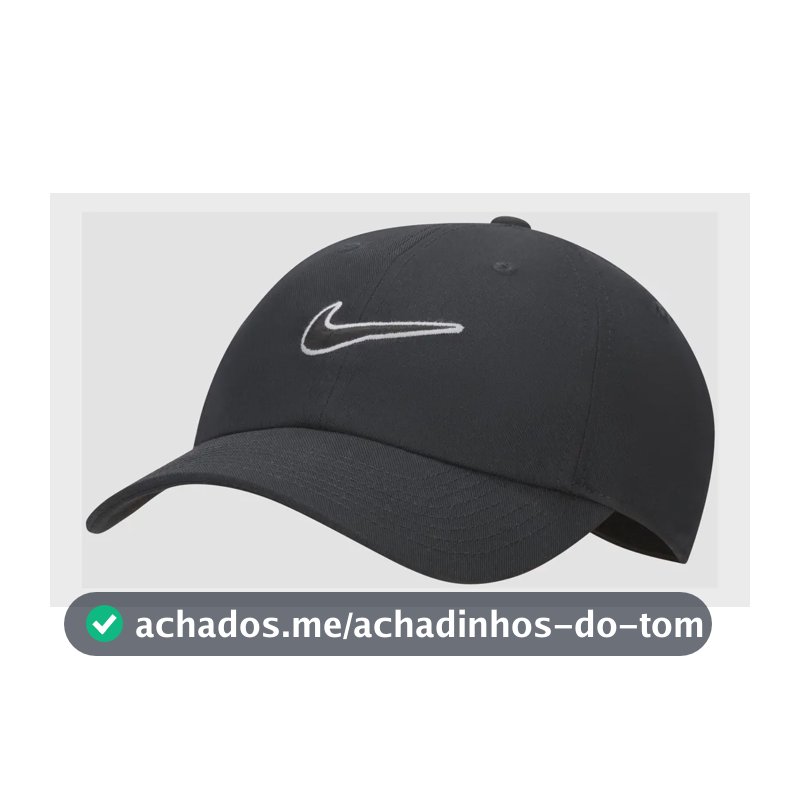 Boné Nike Club Swoosh Unissex Cor Preto Tamanho M/g