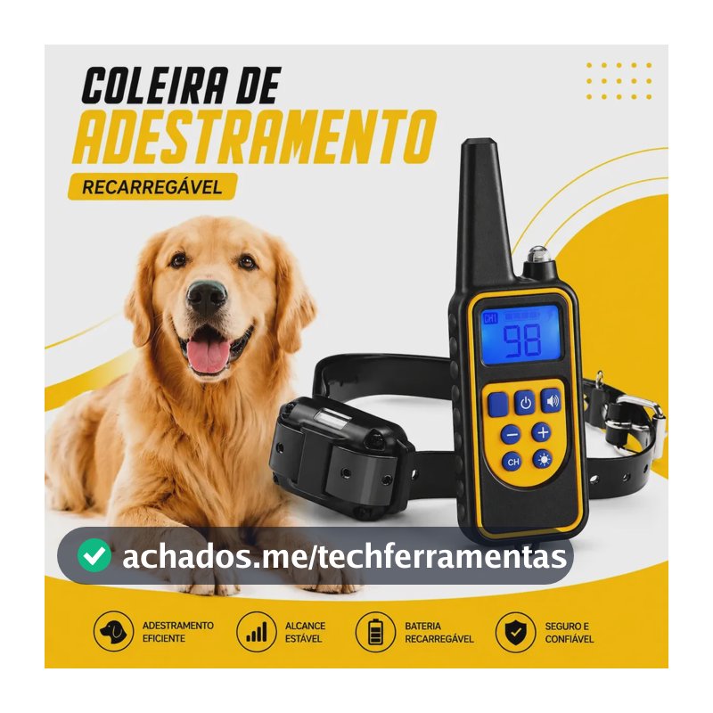 Coleira Adestramento Pet Recarregável